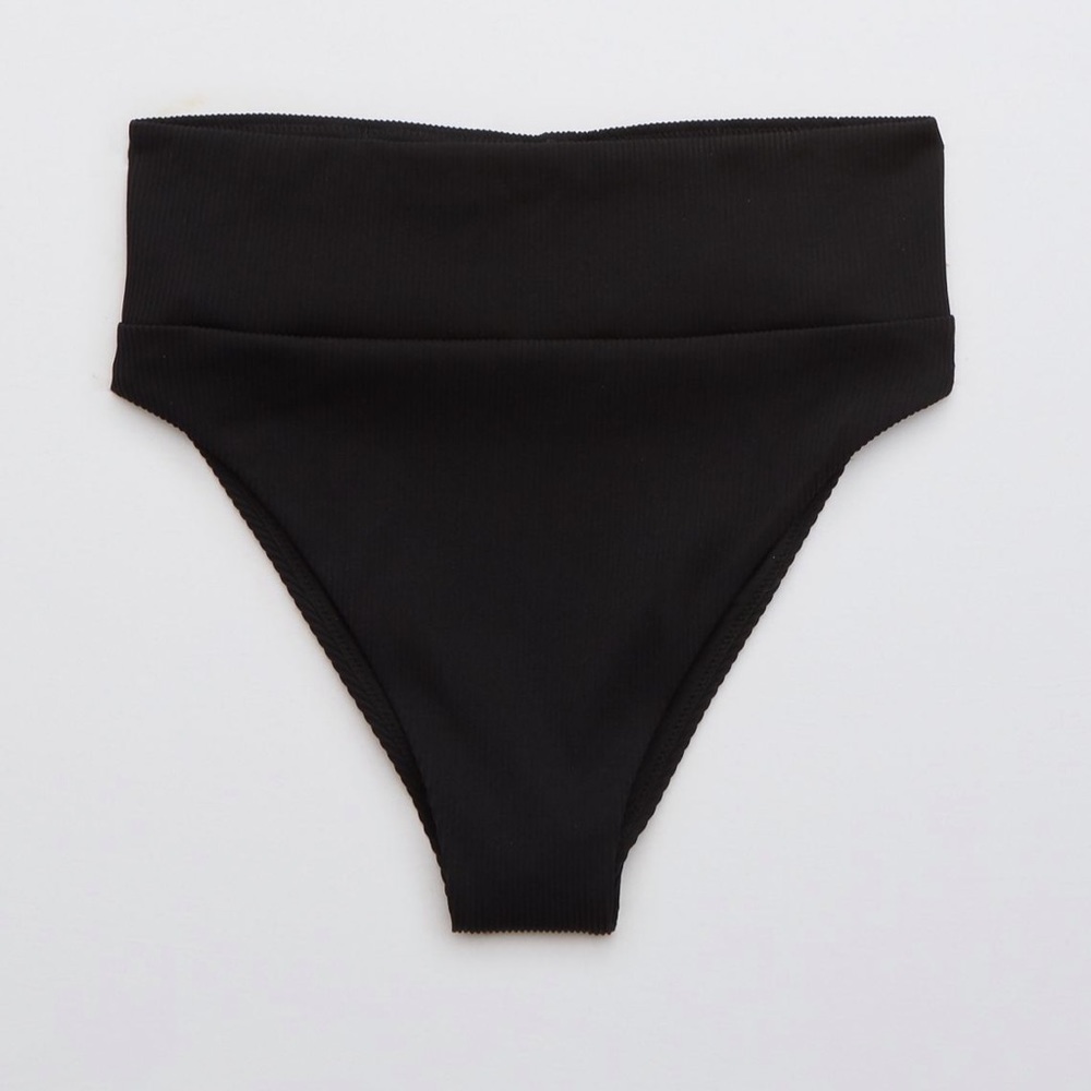Aerie Ribbed High Cut Bikini Bottom
